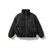 Yidao Roupas Vintage 2026 Inverno Novo Japonês Retrô Estruturado Cropped Gola Alta Espessada Quente Roupa de Trabalho Jaqueta Acolchoada