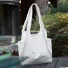 Bolsa Transfronteriza Nueva 2026, Bolso Tote Sencillo de Color Sólido, Bolso de Hombro Plegable de Gran Capacidad en Tela de Nylon para Mujer