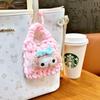 Creativa Cartera Tejida a Mano para Monedas de Muñeca Pequeña, Llavero Colgante, Mini Bolsa de Almacenamiento, Bolsa para Audífonos, Adornos Colgantes, Pequeños Regalos