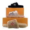 Pantuflas Peludas para Mujer, Estilo Nuevo de Invierno Casual, Suela Plana, Peludas con Letras de Celebridad de Internet, Zapatos de Mujer Versátiles y a la Moda para Usar Afuera