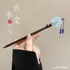 Grampo elegante e versátil de ginkgo para cabelos finos, grampo em U de nicho para a parte de trás da cabeça, grampo em forma de crescente
