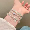 Pulsera de Puntadas con Cuentas de Plata Rota de Estrella de Mar para Vacaciones en la Costa para Mujeres 2025 Nuevo Lujo Accesible Exquisito Pulsera de Nicho Pulsera