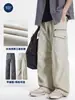 Ropa para Hombre Muqiu 2026 Nuevos Pantalones de Trabajo Lavados Estilo Retro Americano para Hombre, Corte Holgado, Pantalones Casuales de Línea A Desgastados