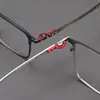 Armazón de gafas cuadrado ultraligero de titanio puro para rostros grandes, ensanchado, línea de cejas de titanio puro de lujo ligero, armazón de alta gama SH0078
