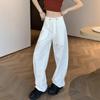 Tiro real overol de hoz para mujer primavera y verano 2025 nuevo secado rápido pantalones deportivos de paracaídas deconstrucción estilo americano pantalones de pierna ancha de machete