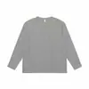Yidao Roupas Vintage 2026 Outono Novo Estilo Japonês Simples Cor Sólida Retrô Solta Estilo Old Money Camiseta de Manga Longa com Costela Vertical