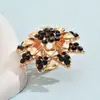 Anillos Grandes de Flor con Incrustaciones de Diamantes de Alto Gama, Venta Caliente Transfronteriza Europea y Americana, Accesorios Exagerados Personalizados al por Mayor