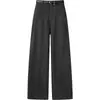Pantalones anchos de lana de acetato sintético para mujer, nueva colección otoño/invierno 2026, de cintura alta, que cubren la cadera, de corte holgado, fluidos, pantalones largos casuales