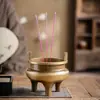 Incensário de Cobre Puro para Uso Doméstico, Base Suporte para Incenso para Oferecer Incenso, Suporte para Incenso para Oferecer Incenso a Buda, Incensário de Três Pés, Incensário Xuande Totalmente de Cobre