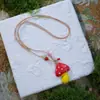 Colar de Maçã de Cerâmica Jingdezhen Colar Borboleta Dopamina Personalidade Fresca Feminina Moda Versátil Colar Venda por Atacado