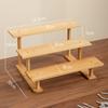 Estante de exhibición de escalera de madera maciza, estante de almacenamiento de escritorio, vitrina trapezoidal de oficina, mesa, estante de almacenamiento de cosméticos de madera transfronterizo