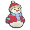 Amuletos para zapatos de muñeco de nieve navideño, Accesorios para zapatos tipo zueco de regalo de Navidad, Decoración de goma blanda de PVC Accesorios para DIY, Transfronterizo