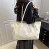 Bolso Grande con Textura de Cuero Suave 2026 Nuevo Estilo Bolso Tote con Cremallera Retro Gran Capacidad Bolso de Mano Casual Bolso de Hombro para Viajes de Mujer