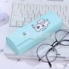 Versión coreana de caja para gafas, tinta creativa, moda, hombres y mujeres, miopía, dibujos animados, fabricantes, impresión gratuita, cuadrada de alta gama, almacenamiento de PU