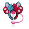 Horquilla de Mickey de dibujos animados gorro de paja gorro antipolvo de paja funda para pajilla de bebida personalizada cubierta antipolvo transfronteriza en stock
