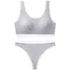 Comercio Exterior Ropa Deportiva Transfronteriza Conjunto de Sujetador Deportivo y Tanga para Mujer Correa Cruzada para el Pecho Almohadilla para el Pecho Chaleco Venta Directa de Fábrica