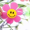 Pingente Acrílico Flor Sorriso Cor Gelatina 65mm Pingente Chaveiro para Capa de Celular Acessórios de Joalheria DIY