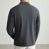 Chaqueta sin costuras cepillada de peso pesado 400g para hombre, nueva colección otoño 2026, estilo 'old money', chaqueta casual con cuello de solapa