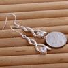 Zhen Rong desea que Amazon Jewelry Fashion 925 Plateado Comercio Exterior Borla Pendientes Retorcidos Pendientes de Circonita Europea y Americana