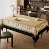 Toalha de mesa estilo vintage, não lavável, à prova d'água, à prova de óleo, resistente ao calor, novo modelo 2025, luxo leve, toalha de mesa de alta qualidade retrô para mesa de jantar e mesa de centro