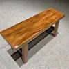 Mesa de Té Estilo Chino, Taburete Doméstico de Roble, Palosanto y Nogal, Banco Grande, Banco Largo de Madera Maciza, Banco Largo de Madera Natural