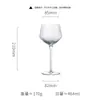 Nuevo Vidrio de Vino de Lujo Ligero de Alto Valor con Raya Vertical Copa de Vino Vidrio de Cristal Copa Alta de Cinco Puntas Copa de Whisky