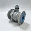 Válvula de bola Yucheng Q41F-16C, para agua, vapor y productos petrolíferos, fabricada en acero al carbono con un sello flotante de PTFE, que presenta un sello suave y duro, y un diseño con bridas para aplicaciones de alta temperatura