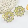 Venda direta da fábrica anéis de guardanapo de metal liga leve incrustados com pérolas e strass, acessórios de decoração de mesa