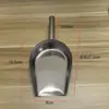 Pala para Hielo de Acero Inoxidable Pala para Alimentos Pala para Harina Soya Pala para Azúcar Pala para Arroz Tienda de Granos Gruesos Pala de Fondo Plano Pala para Papas en Tiras Pala Multifunción para Té