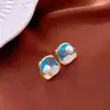 Brincos Triangulares com Agulha de Prata Estilo Europeu e Americano com Diamantes, Brincos de Moda Retro de Luxo Leve, Design Exquisito Acessórios de Orelha de Nicho Venda por Atacado