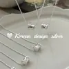 Design Criativo de Nicho Coreano Joia de Prata Exquisita Prata Esterlina S925 Tubo de Prata Brilhante Ice-Crystal Colar Estilo Personalizado