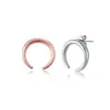 Brincos de Prata Esterlina S925 Banhados a Ouro 18K Estilosos de Nicho Versáteis Elegantes Fabricante Brincos Atacado Joias Coreanas Brincos