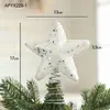 Nuevo Polvo Pegajoso Transfronterizo Estrella de la Punta del Árbol de Navidad Estrella Explosiva Estrella de Cinco Puntas Decoraciones Navideñas Diseño de Escena Navideña