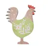 2024 Nuevo tema de Pascua fiesta disfraces manualidades de madera pequeño colgante DIY adornos de gallo de madera