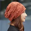 Sombrero de Nuevo Estilo para Mujer, Verano, Delgado, Cubre-Cabello Blanco, Transpirable, Calado, Gorra Apilada, Estilo Occidental, Sombrero con Bolsa de Encaje para Mujer