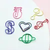 Fabricante Clipe de Papel Colorido Criativo Galvanizado Clipe de Papel Metálico Desenho Animado Marcador de Página de Escritório Material de Papelaria Clipe de Papel com Formato Especial Atacado