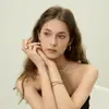 Brincos Pequenos Estilo Coreano e Japonês, Brincos de Luxo Leve, Brincos de Prata, Argolas de Nicho, Brincos Únicos de Pérola, Brincos Pendentes Femininos