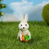 Novo Coelho Rabanete Micro Paisagem Bonsai Suculentos Mini Enfeites Animais Fofos Pequenos Enfeites Decorações