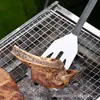 Juego de Herramientas para Barbacoa de Acero Inoxidable Personalizadas para Camping al Aire Libre, Juego de Cuatro Piezas con Bolsa de Tela Portátil Anti-quemaduras
