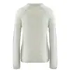Estilo Otoño e Invierno Cachemir Seda de Morera Cuello Redondo Manga Raglán Dobladillo Enrollado Tejido para Mujer Color Sólido Holgado Suave Pegajoso Suéter Superior