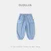Jeans de Bebé Dudu Primavera Pantalones Ligeros para Niños Pantalones Largos Elegantes para Niñas Pantalones Casuales de Verano para Niños