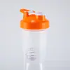 Shaker com Copo para Substituição de Refeição em Pó 400ml Proteína em Pó com Alça e Escala Copo de Plástico Fitness Esportes Garrafa de Água