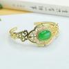 Pulsera de Calcedonia Verde Aiyu Pulsera de Ágata Verde con Patrón de Nube Estilo Étnico Venta al por Mayor de Fábrica Transmisión en Vivo Dropshipping S3110615