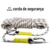 Corda de segurança para trabalho em altura resistente ao desgaste para atividades ao ar livre, montanhismo, escalada em rocha, corda anti-queda tipo 'aranha' com corda de tração elétrica 16mm