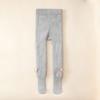 Novedad Invierno 2025 Mallas de Felpa con Rayas Verticales para Niñas Leggings Gruesos con Estampado Floral y Abertura en la Entrepierna para Bebés