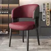 Cadeiras de jantar simples, adequadas para uso doméstico, mesas de jantar e restaurantes; estilo de luxo leve, com braços e encostos, ideal para salas de jantar, hotéis e salas de reunião; cadeiras de couro estofadas