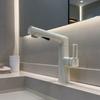 Grifo de Lavabo Extraíble de Cobre Macizo Color Gris Metalizado Cuidadosamente Seleccionado para Agua Fría y Caliente, Adecuado para Lavabo de Baño, Fregadero y Tocador