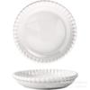 Vajilla creativa francesa con borde de perla, ideal para restaurantes, hogares, postres, avena y arroz.