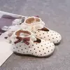 Zapatos de Cuero para Niñas 2026 Otoño Nuevo Estilo Elegantes Zapatos de Princesa de Lunares para Niña de Cuero de Una Sola Capa con Encaje Estilosos para Niñas
