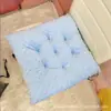 Cojín cuadrado para silla taburete forro polar engrosado con cordones cómodo cálido almohadilla para cadera tapete para mesa de comedor oficina dormitorio aula